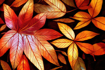 Obraz na płótnie Canvas Oriental Asia Autumn leaves Autumn leaves Plants Natural background