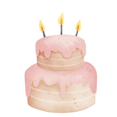 Birthday cake with candles