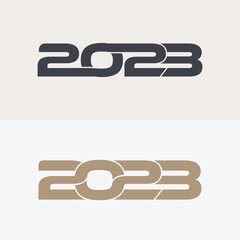 Welcome 2023 logo text design vector illustration