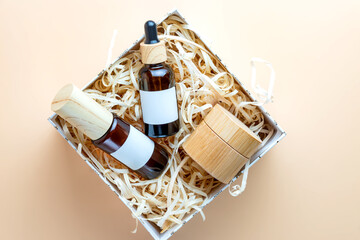 Self care package, seasonal gift box with zero waste organic cosmetics products for women....
