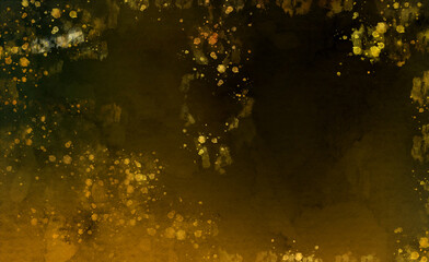 Orange and black Watercolor Texture. Abstract art background black and  yellow colors. Colorful background. Copy space.