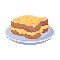 Check out flat icon of bread 