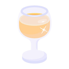 Modern flat icon of juice glass 