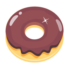 Chocolate cookie flat icon is customizable and handy 