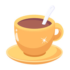 Modern flat icon of juice glass 