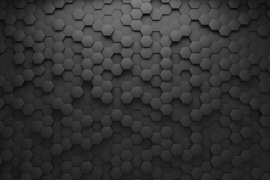 abstract background , black hexagon abstract background © Nunthawat