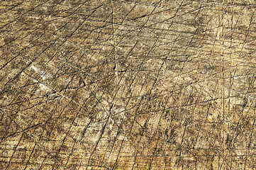 Fototapeta premium Weathered wooden texture with cuts making with ax.