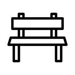 bench line icon illustration vector graphic