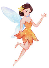 Fairy tale forest wonderland watercolor icon png