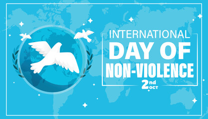 International Day of Non-Violence Background Illustration. illustrator.