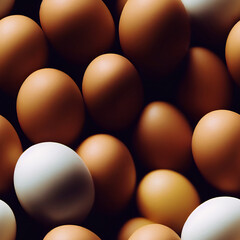 Chicken eggs seamless pattern - tileable background