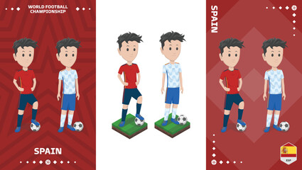 Spain Football Team Kit, Home kit and Away Kit
