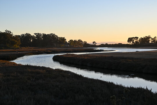 Sunset at Devereaux Lagoon, Goleta, Santa Barbara County
