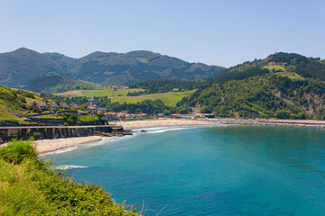 The coastal town of Deba, Basque Country, Spain