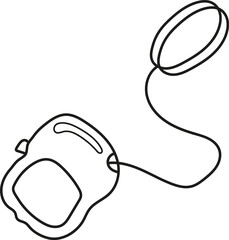 hand drawn vector illustration of dog leash
