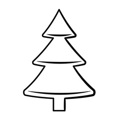 Fototapeta premium Outline Christmas decoration PNG with transparent background.