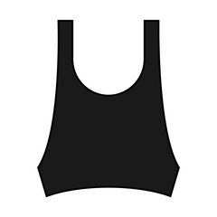 Female short tank top pictogram vector illustration.