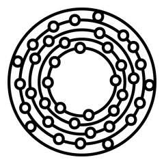 Circle design element. PNG with transparent background. 