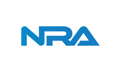 NRA monogram linked letters, creative typography logo icon