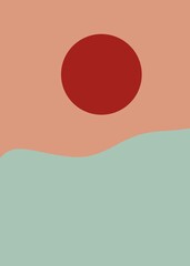 Minimalist Landscape Abstract Background