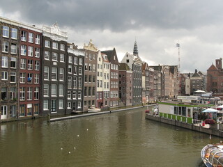 Naklejka premium Canal of Amsterdam, Netherlands