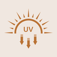 Ultraviolet Rays Silhouette Icon. Sun UV Arrow Protect Radiation Glyph Pictogram. Sunblock Protection Defense Skin Care Icon. SPF Sun Ray Resistant Sunblock. Isolated Vector Illustration