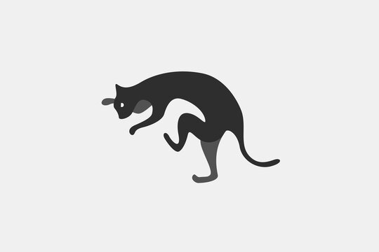 Illustration vector graphic of black cat. Good for icon, symbol or logo