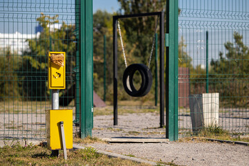 paper bag for excrement at the dog run