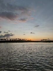 Obraz premium sunset over the river