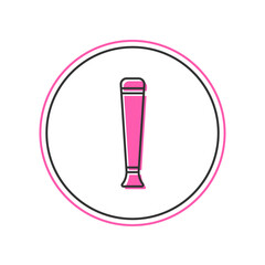 Filled outline Police rubber baton icon isolated on white background. Rubber truncheon. Police Bat. Police equipment. Vector