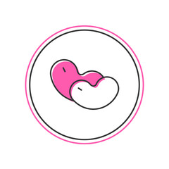 Filled outline Beans icon isolated on white background. Vector