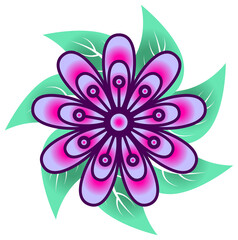 Flower ornament. PNG with transparent background.
