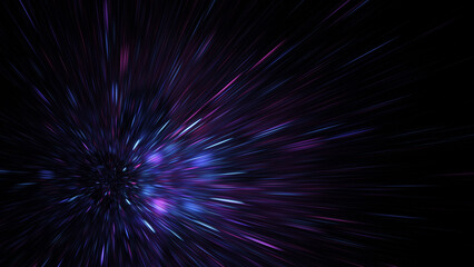 Abstract blue fireworks. Fantastic holiday background. Digital fractal art. 3d rendering.