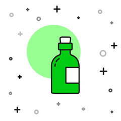 Filled outline Alcohol drink Rum bottle icon isolated on white background. Vector