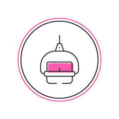 Filled outline Ski lift icon isolated on white background. Vector