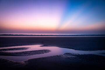 sunset on the beach