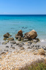 Fototapeta na wymiar Binigaus Beach in Menorca Island, Spain