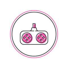 Filled outline Gamepad icon isolated on white background. Game controller. Vector