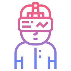 Fototapeta premium Avatar line gradient icon