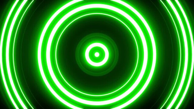 Shiny green circle light vj loop