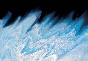 Abstract background texture of liquid fluid light blue flame marble wallpaper on black surface