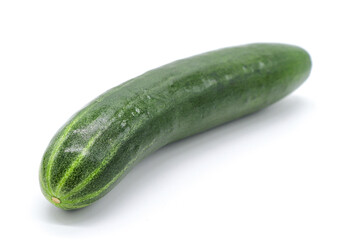 isolated cucumber on white background