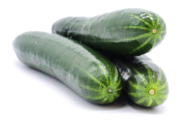 isolated cucumber on white background