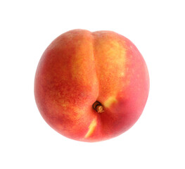 Delicious ripe juicy peach isolated on white