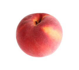 Delicious ripe juicy peach isolated on white