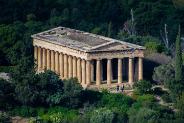Fototapeta na wymiar ATHENS, GREECE, 12 DECEMBER 2021 Temple of Ephestus in the agora