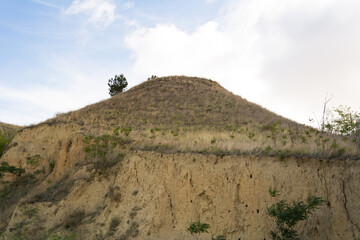 Sand hill slope. Landscapes of Moldova. Sand hills are located near the Prut River in the Cahul region, Moldova