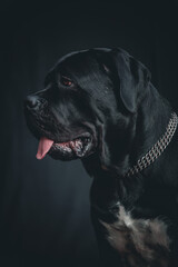 black dog portrait