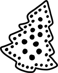 doodle freehand sketch drawing of ginger bread cookie.