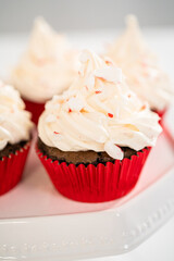 Chocolate peppermint cupcakes